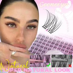 Geeneiya VENUS lash clusters clear band for comfortable all-day wear