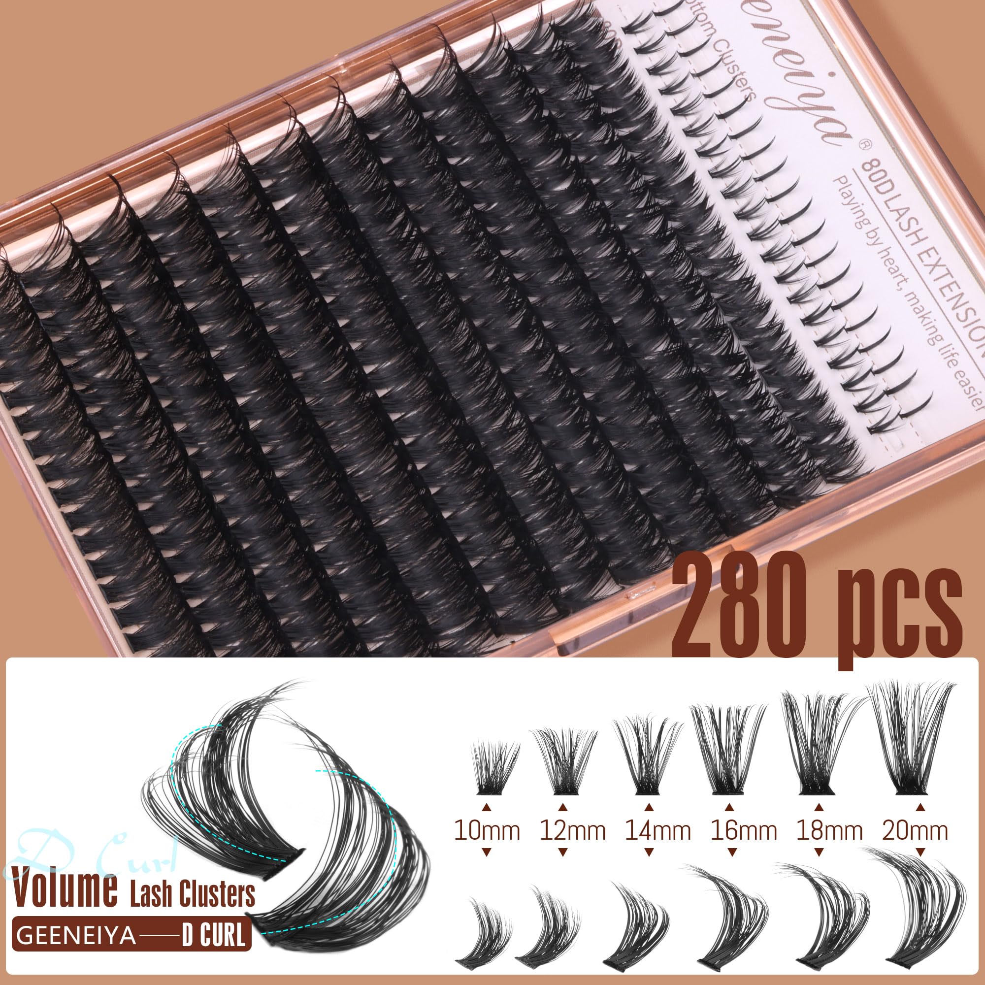 Geeneiya waterproof lash bond and seal keeps lashes secure and long-lasting.