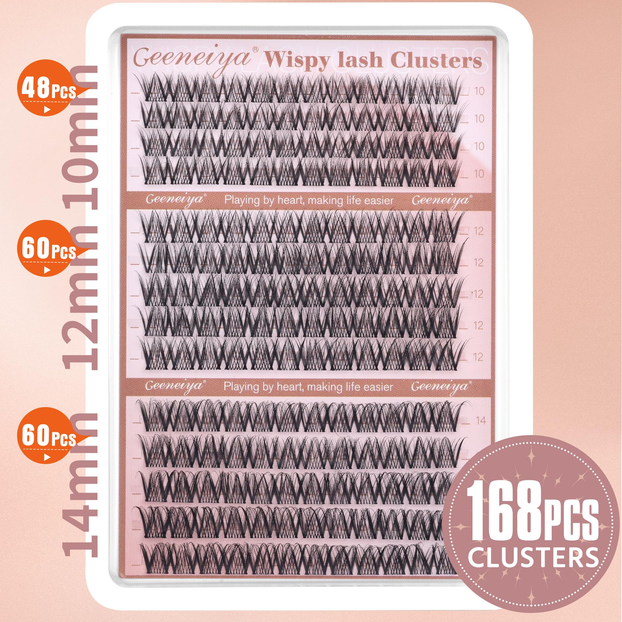 Geeneiya waterproof lash clusters for all-day wear.