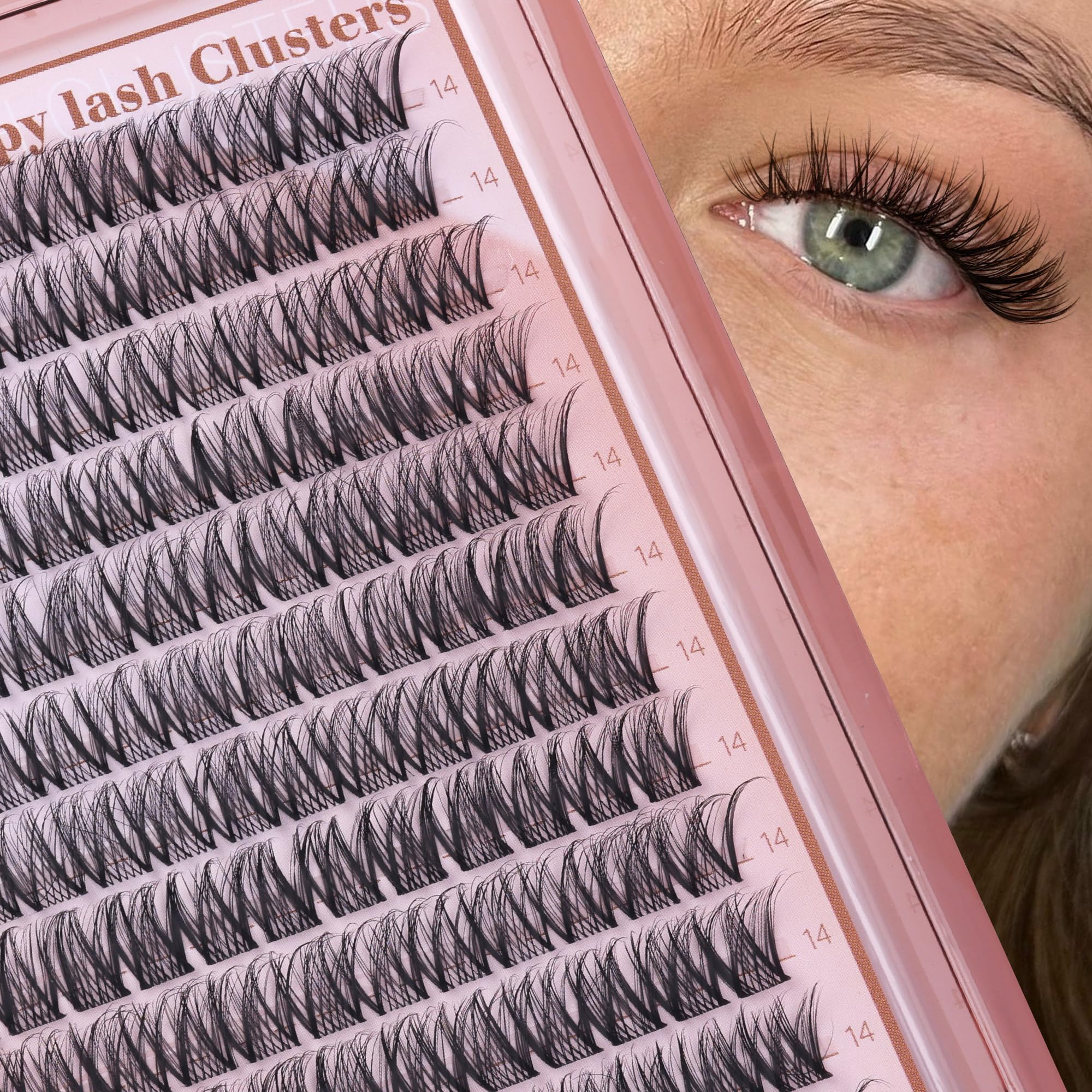 Geeneiya waterproof lash clusters suitable for active days and all eye shapes.