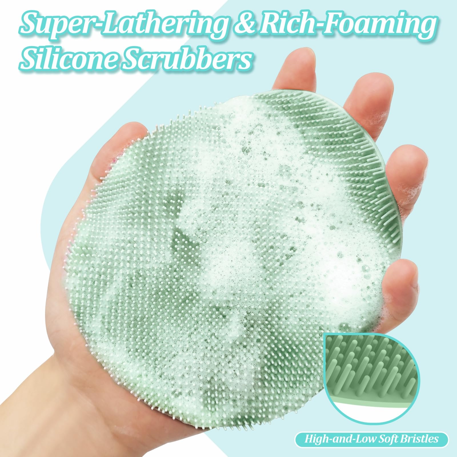 GEENOA hand-fit bands conform to your hand for easy scrubbing.