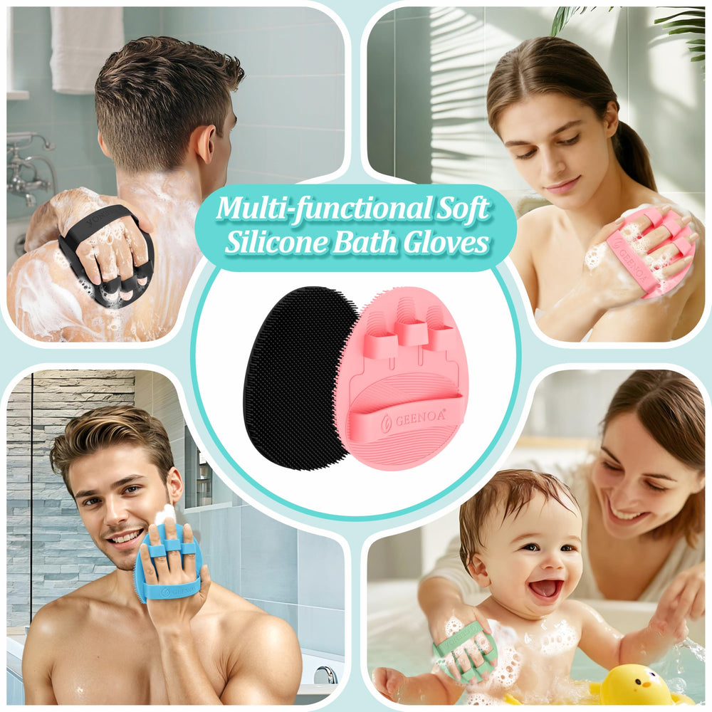 GEENOA two-pack provides durable, reusable gloves for shared bathrooms or family use.
