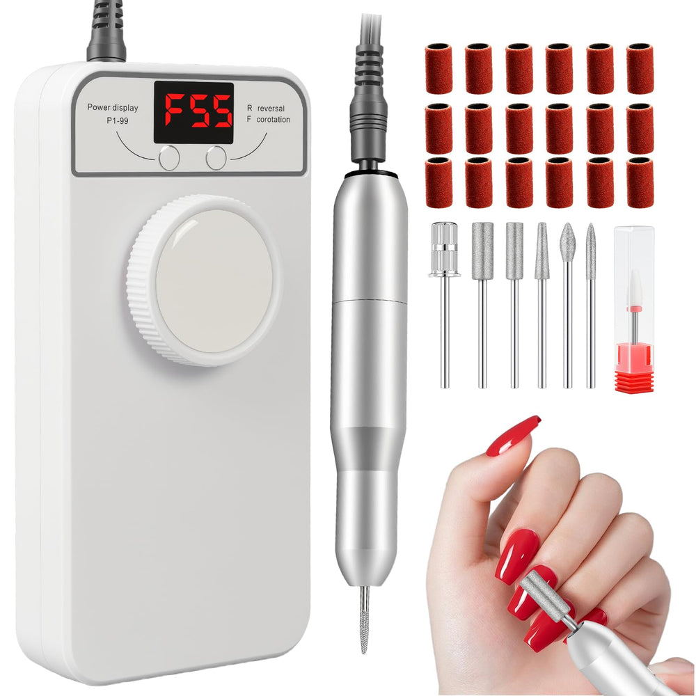 GEEZO professional nail drill with LCD display for precise manicures.