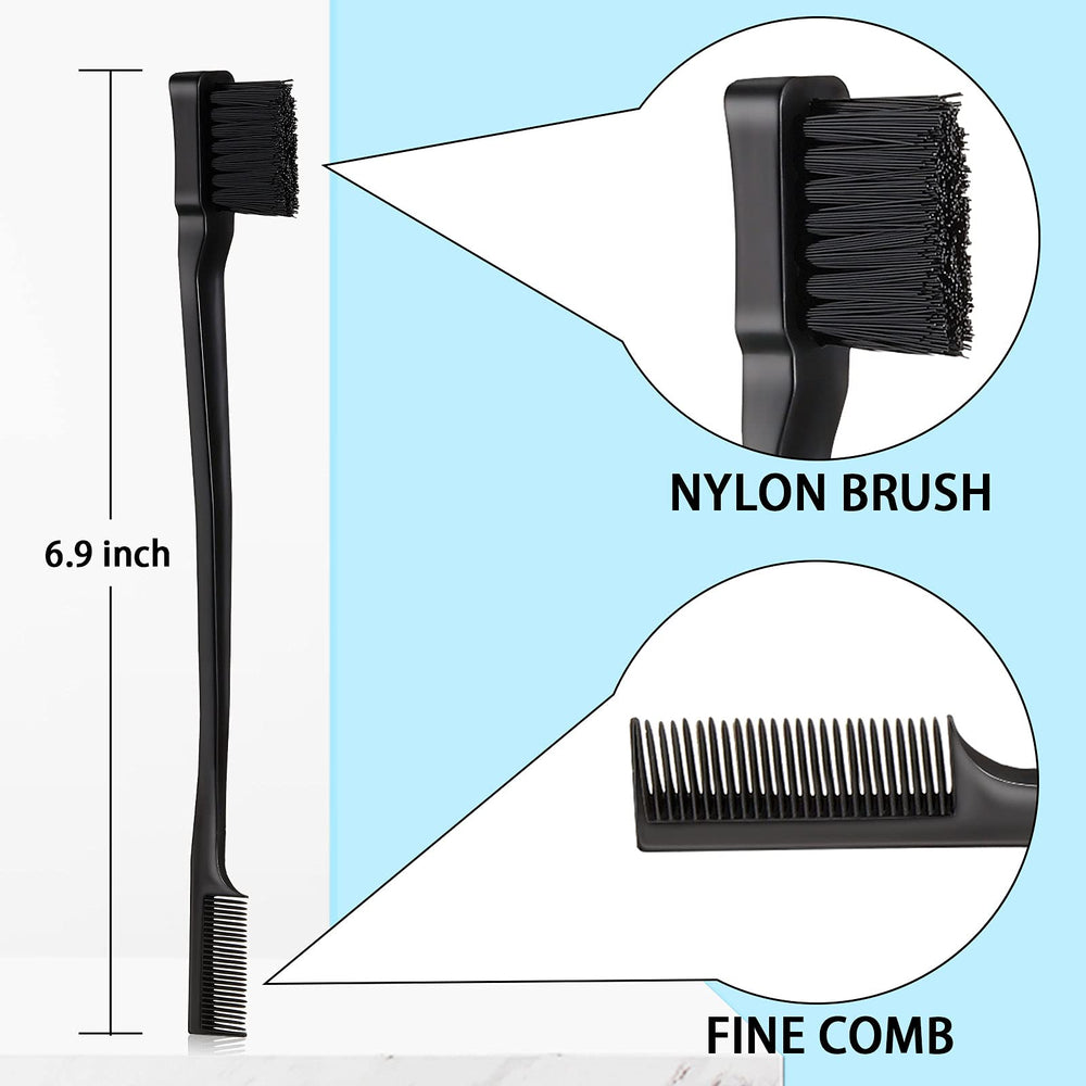 Geiserailie bristle brush 8-7 inch with gentle nylon bristles for smooth detangling.