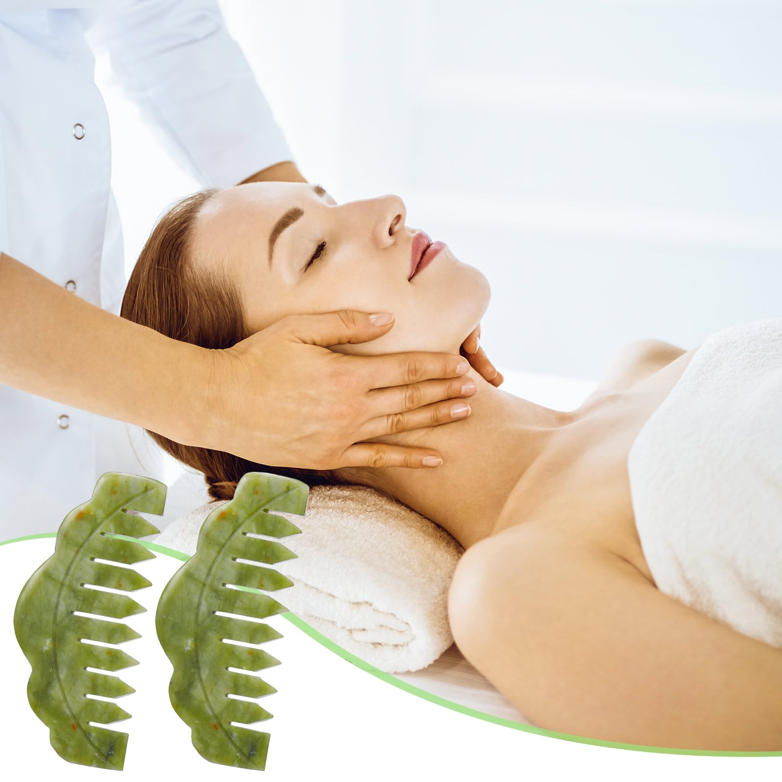 Geiserailie jade comb for feet relaxation and circulation support.