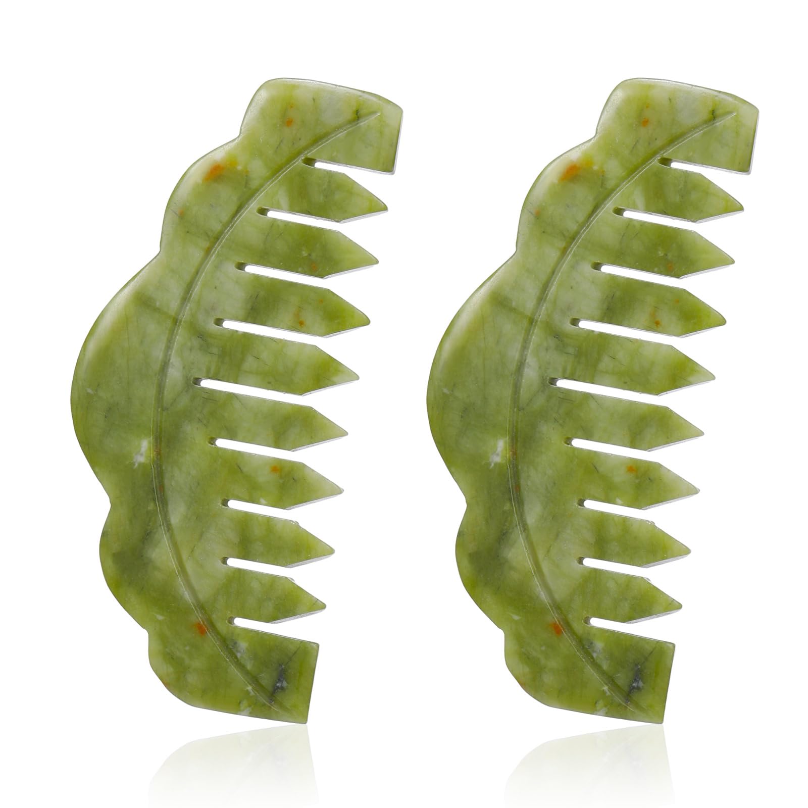 Geiserailie jade comb for head massage and relaxing scalp relief.