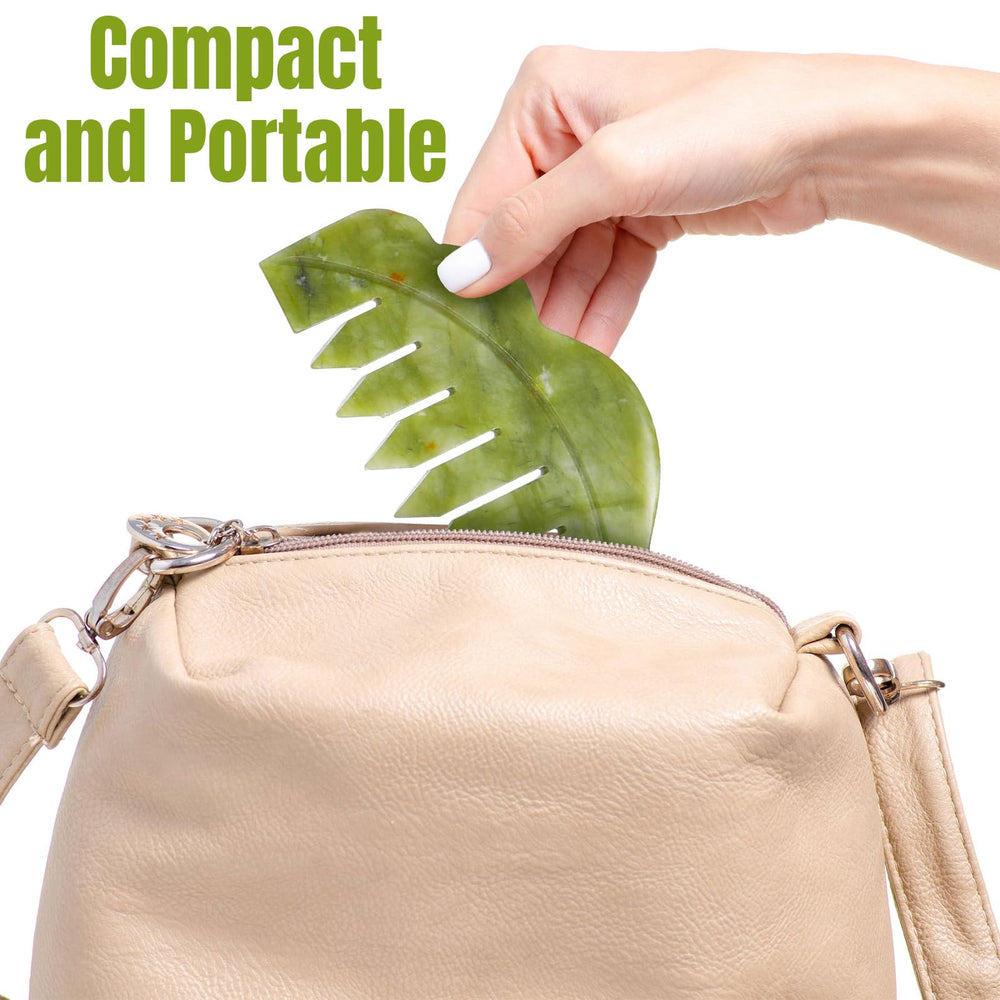 Geiserailie jade comb featuring portable, travel-friendly design.