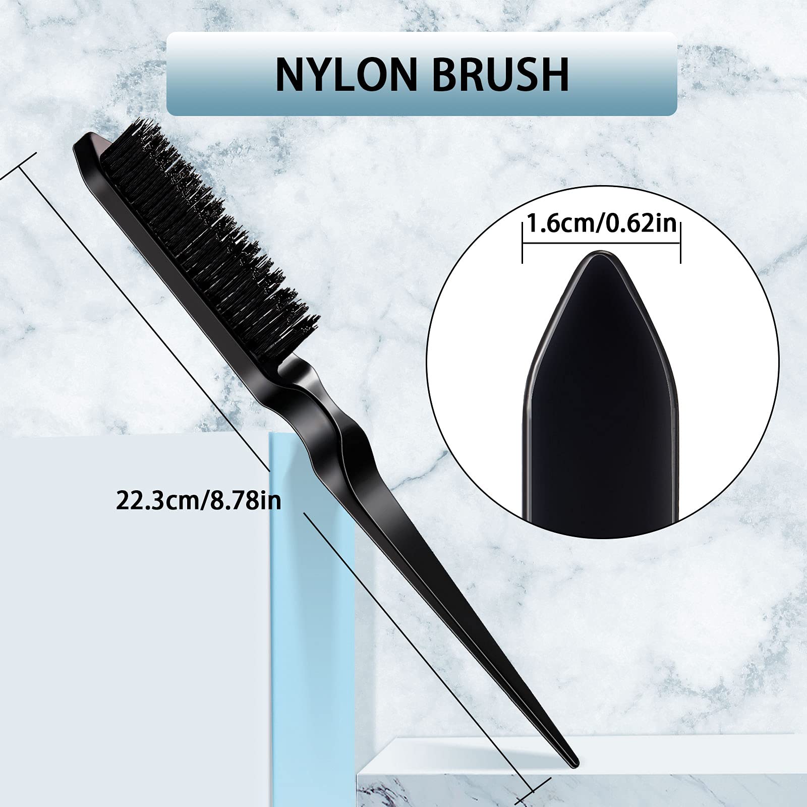 Geiserailie pin tail comb 9-2 inch with stainless steel handle for precise parting.