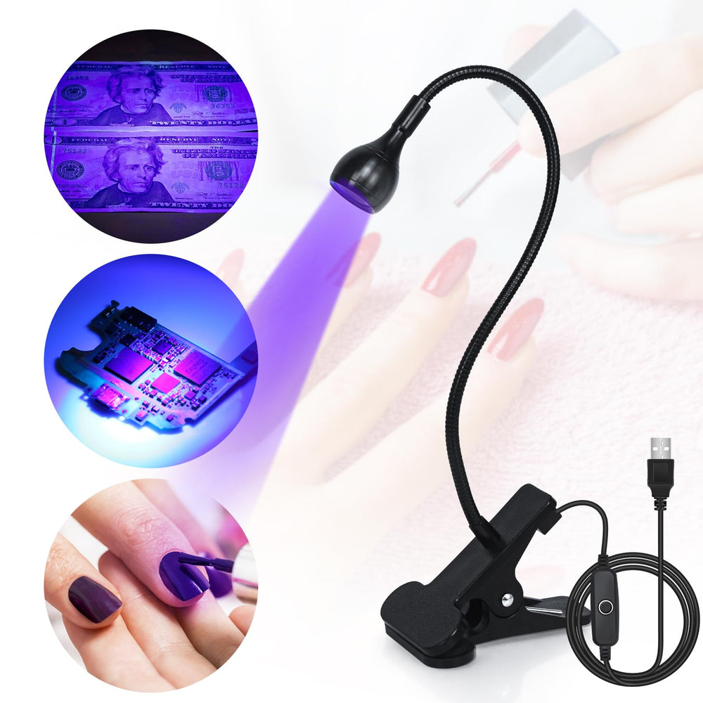 Geisofu UV Nail Lamp 360-degree adjustment for directed light.
