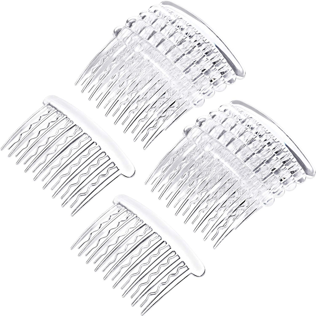 Gejoy 12-piece plastic side combs in tortoise color for secure daily styling.