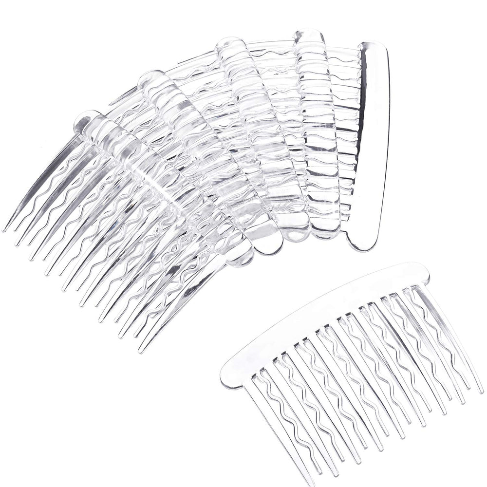 Gejoy side combs with straight teeth for stable hold on fine hair.