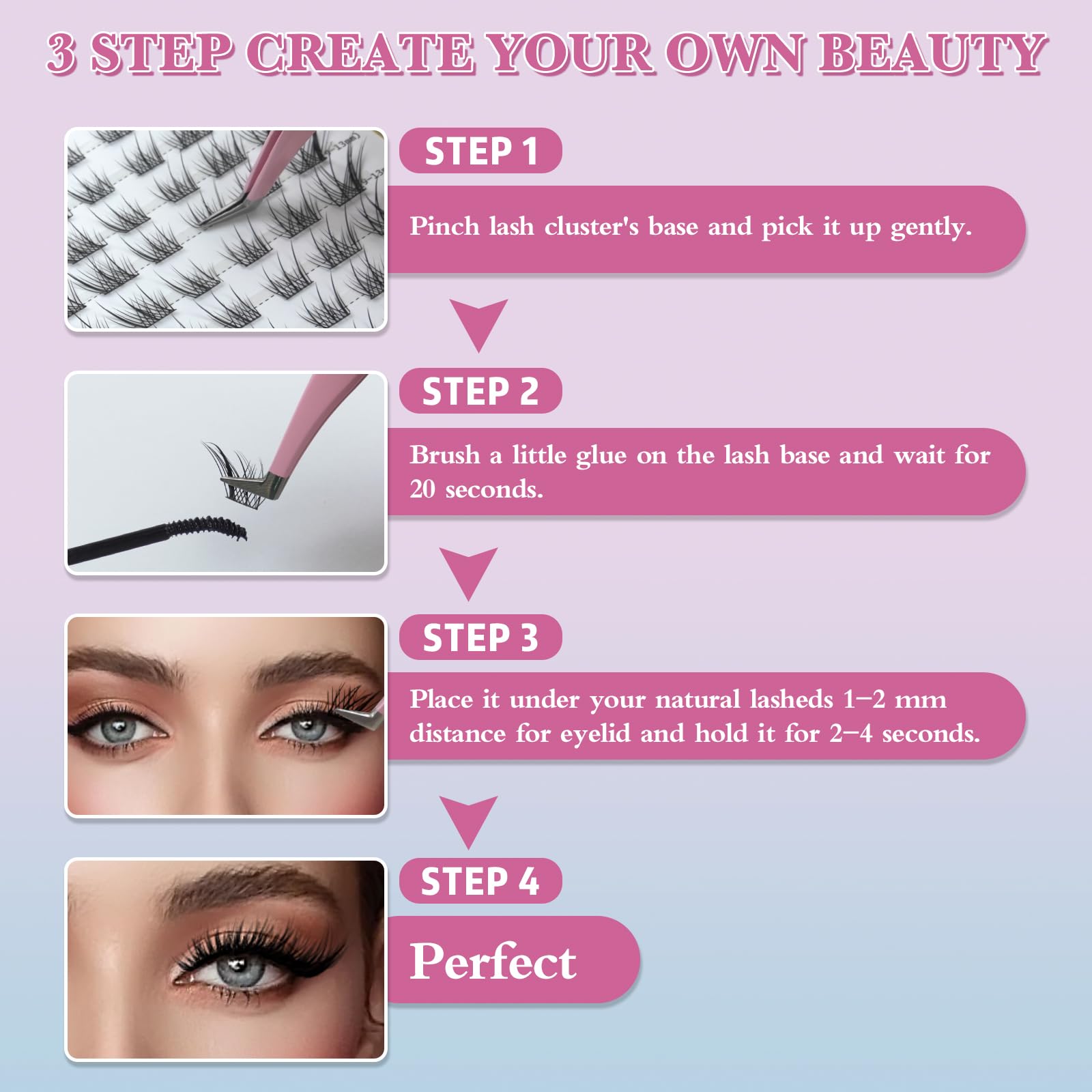 Gekinye easy DIY eyelash extensions for quick styling.