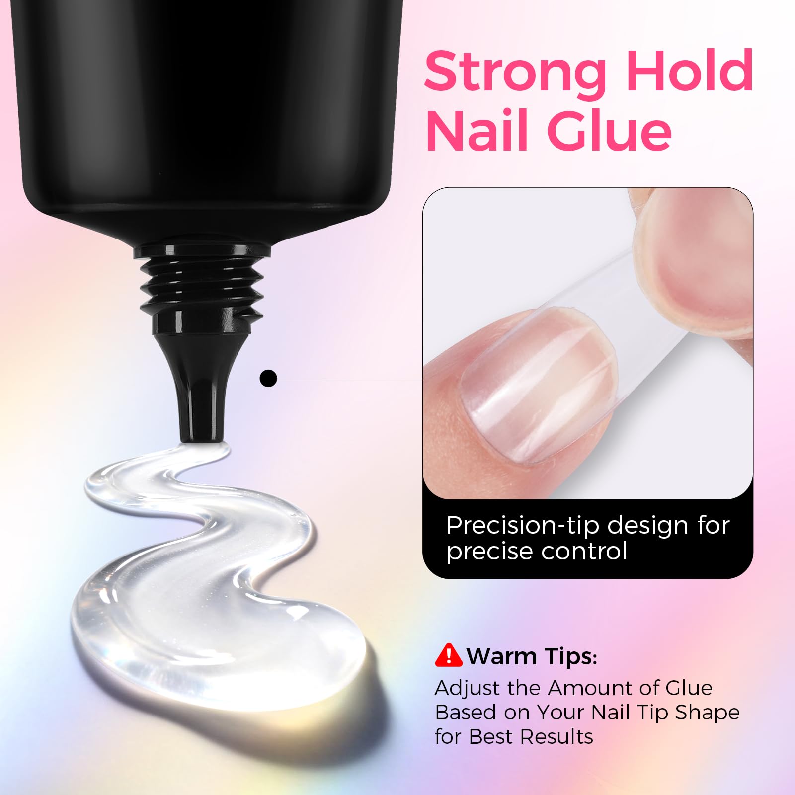 GELLAKTIK glue gel being spread on tips for secure attachment