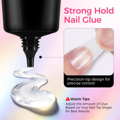 GELLAKTIK glue gel being spread on tips for secure attachment
