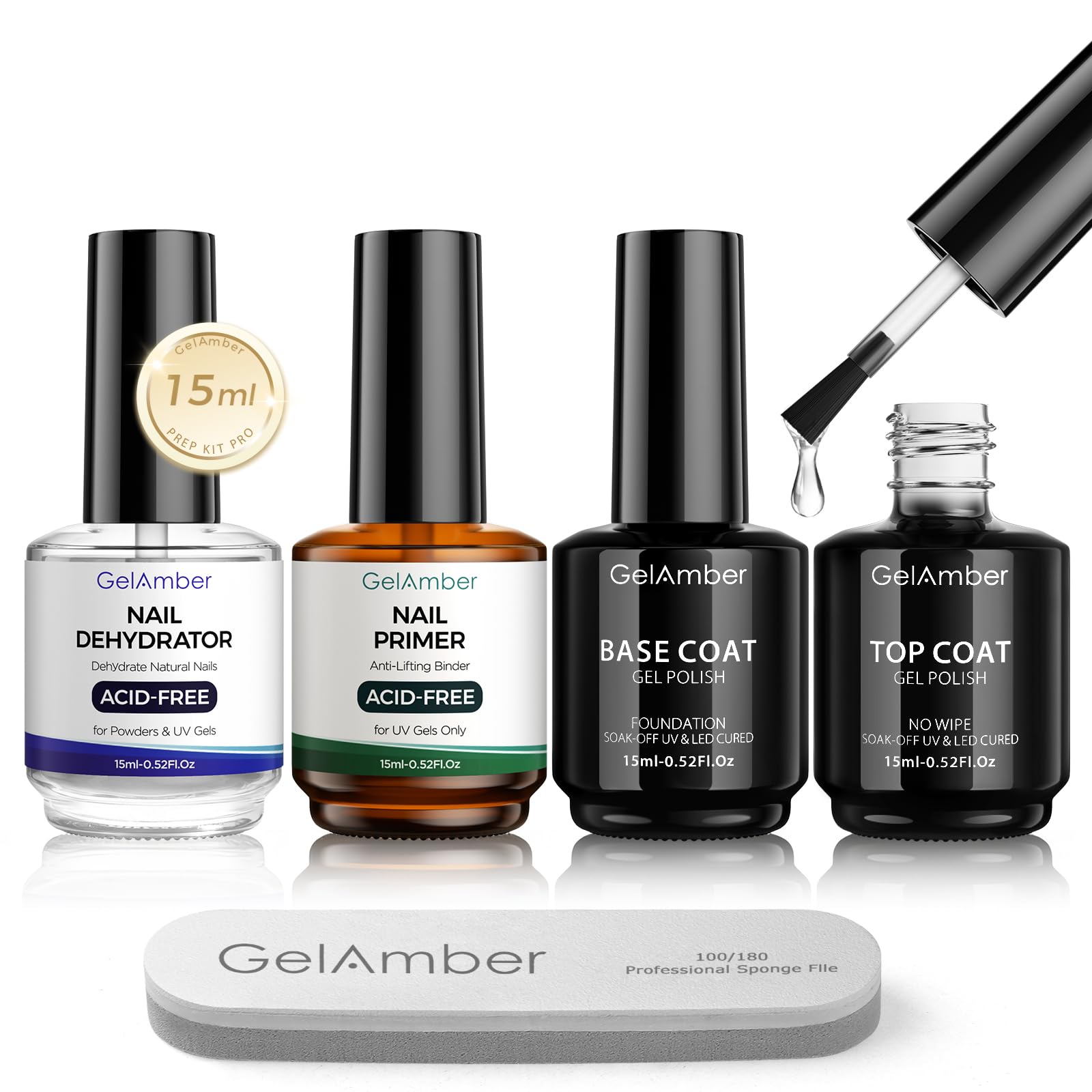 GELAMBER deshidratante de uñas, mejora la adhesión y preparación previa.