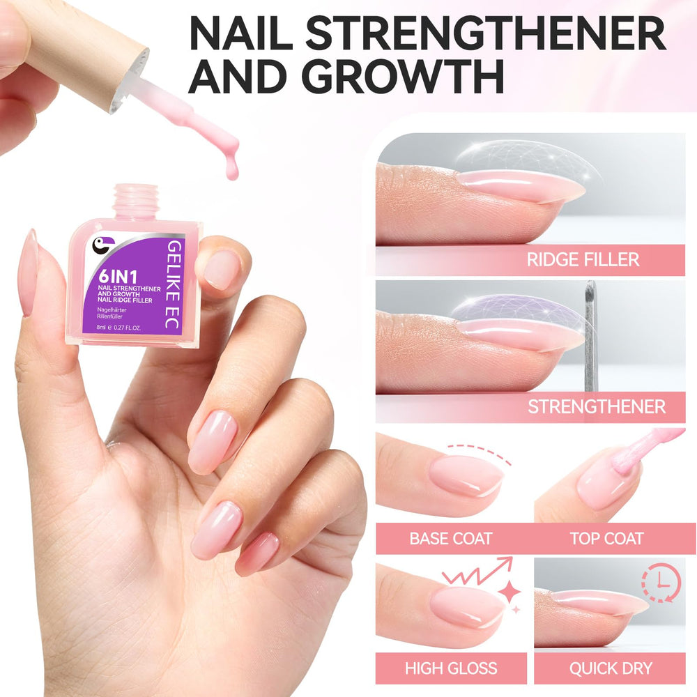 gelike ec base-top-coat-application highlights seamless layering and a glossy finish