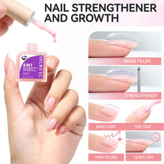 gelike ec base-top-coat-application highlights seamless layering and a glossy finish