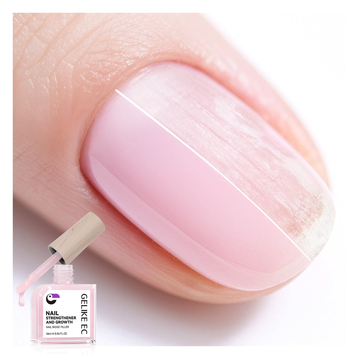 Gelike EC: botella endurecedor de uñas para fortalecer uñas débiles