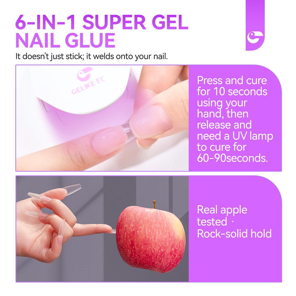 Gelike EC, base de uñas en gel para preparar la superficie.