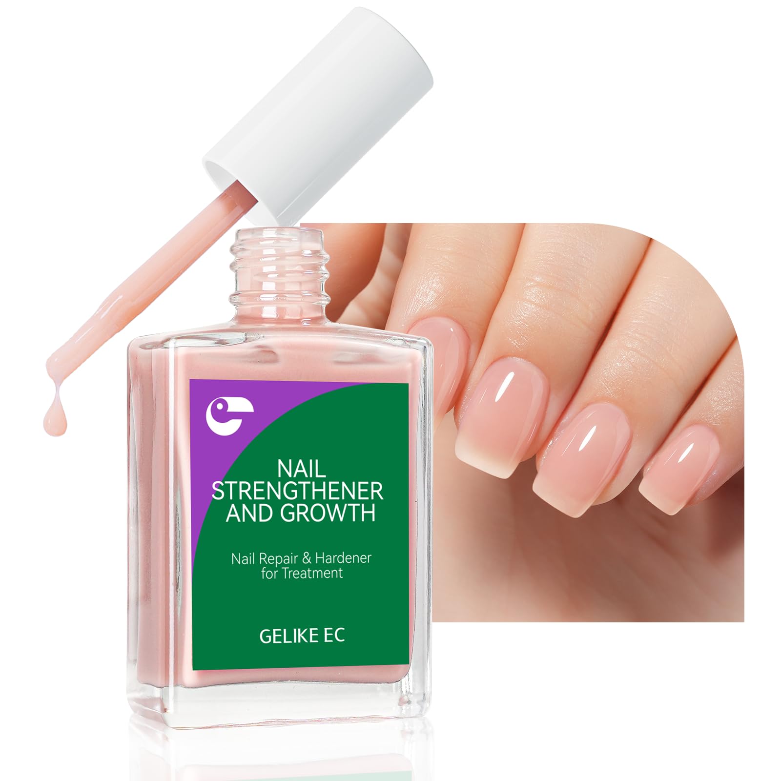 gelike ec frasco tono rosado neutro con acabado natural y brillo suave.