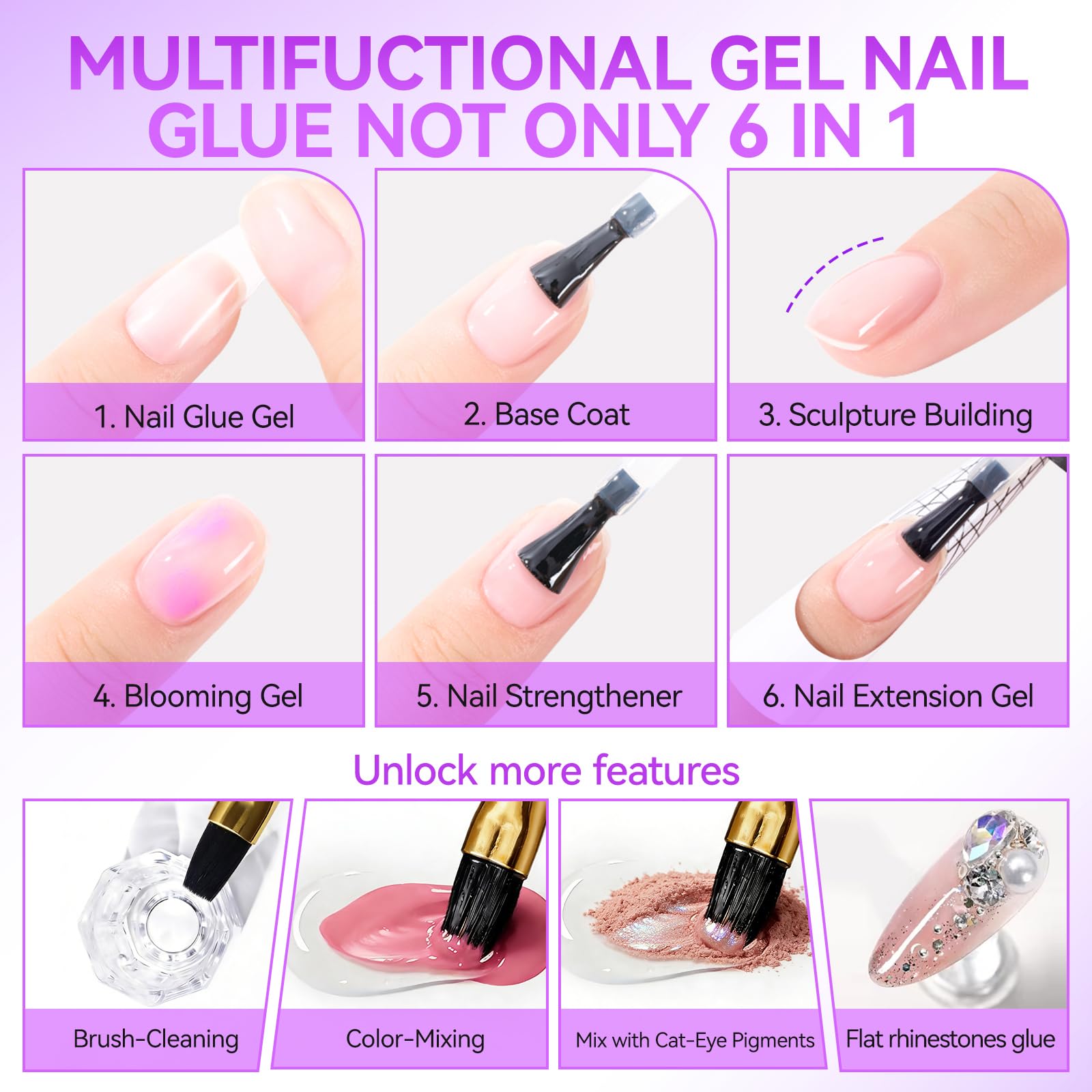 Gelike EC, gel de construcción para modelar uñas naturales o artificiales.