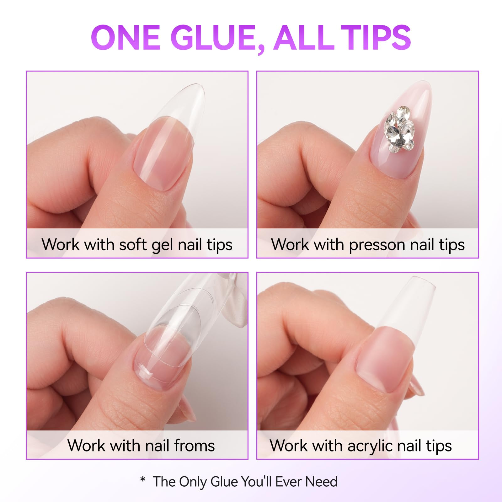 Gelike EC, gel de extensión para lograr longitudes y forma deseada.
