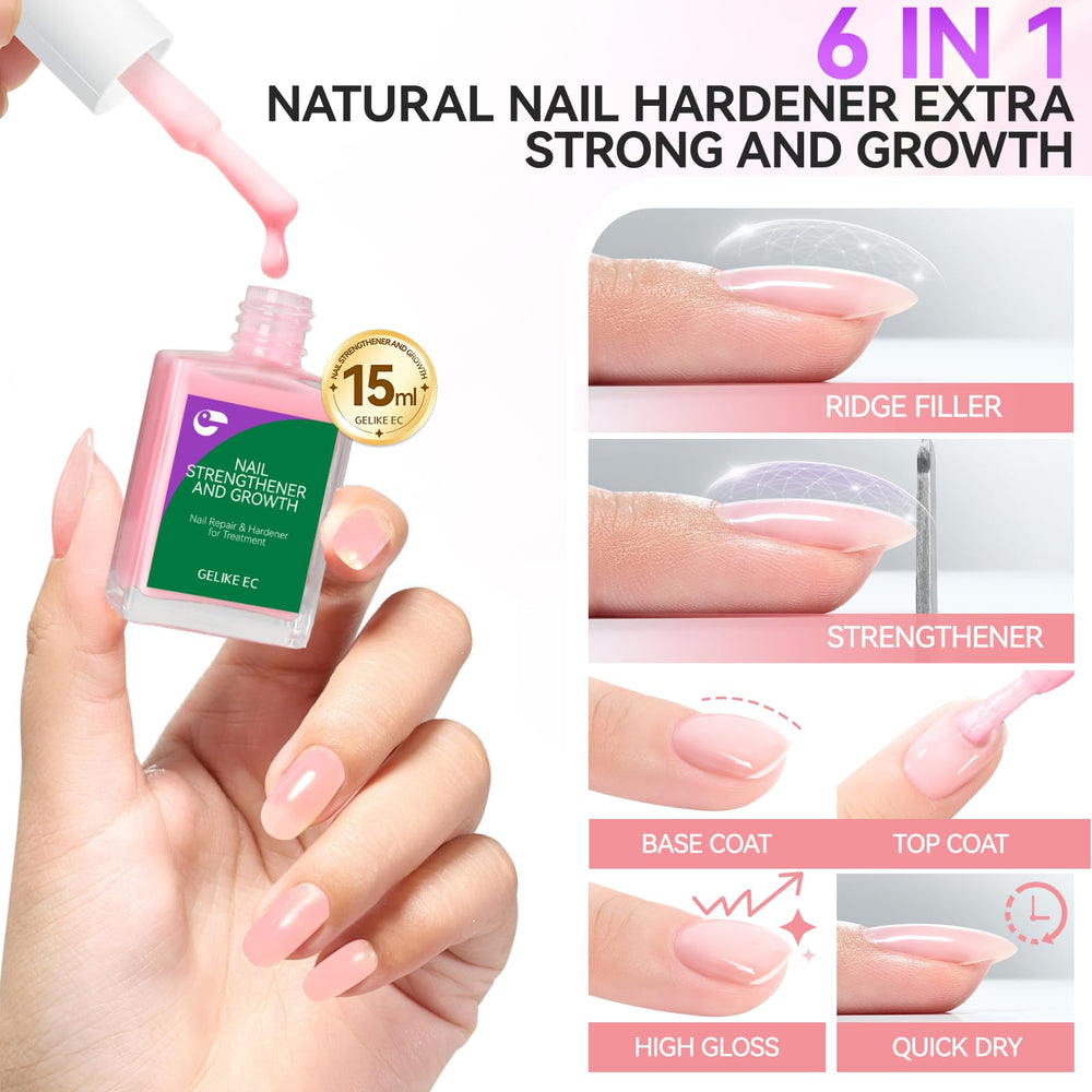 Gelike EC nail growth and strengthening effect over time
