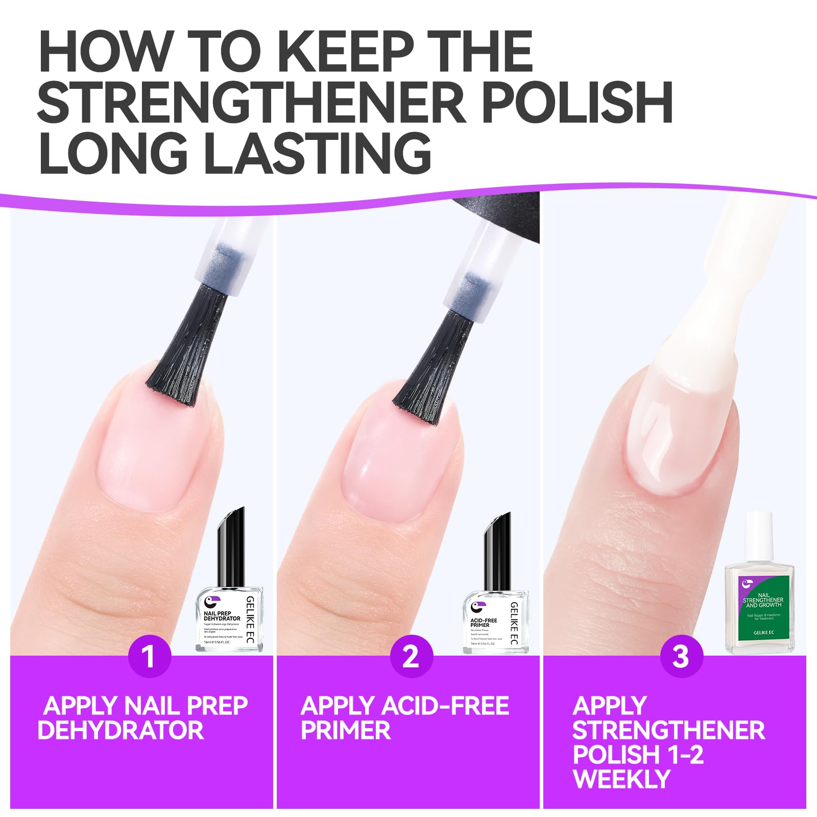 gelike ec nails-after-use-gloss close-up reveals a shiny, polished finish