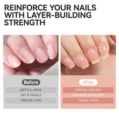 gelike ec nails-before-use close-up of brittle nails awaiting strengthening