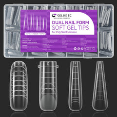 Gelike EC pack de formas color codificadas para identificación rápida de tallas en uñas.