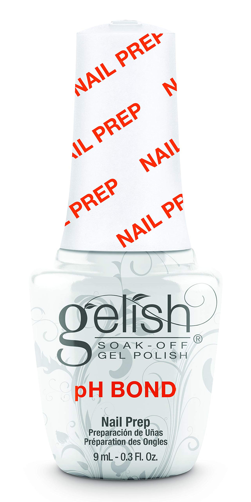 Gelish pH Bond bottle top view for quick nail prep and improved adhesion.