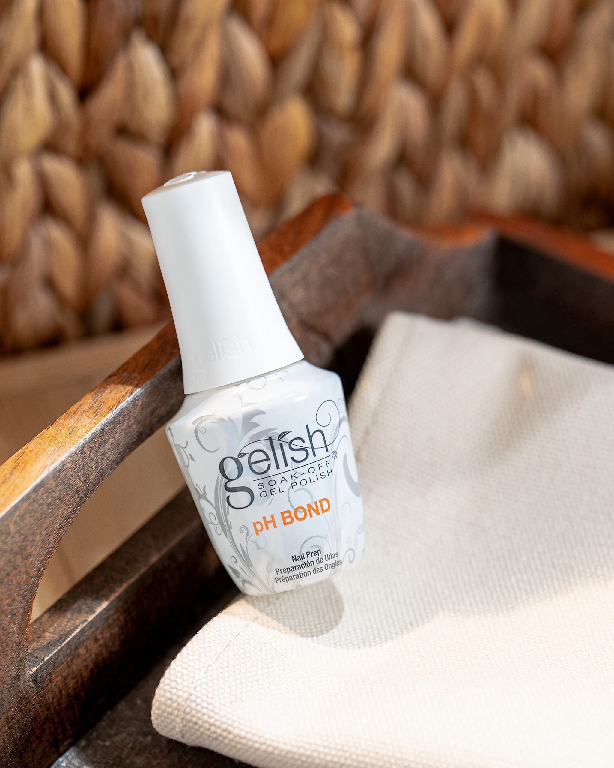 Gelish pH Bond prepped nails ready for gel polish with strong adhesion.