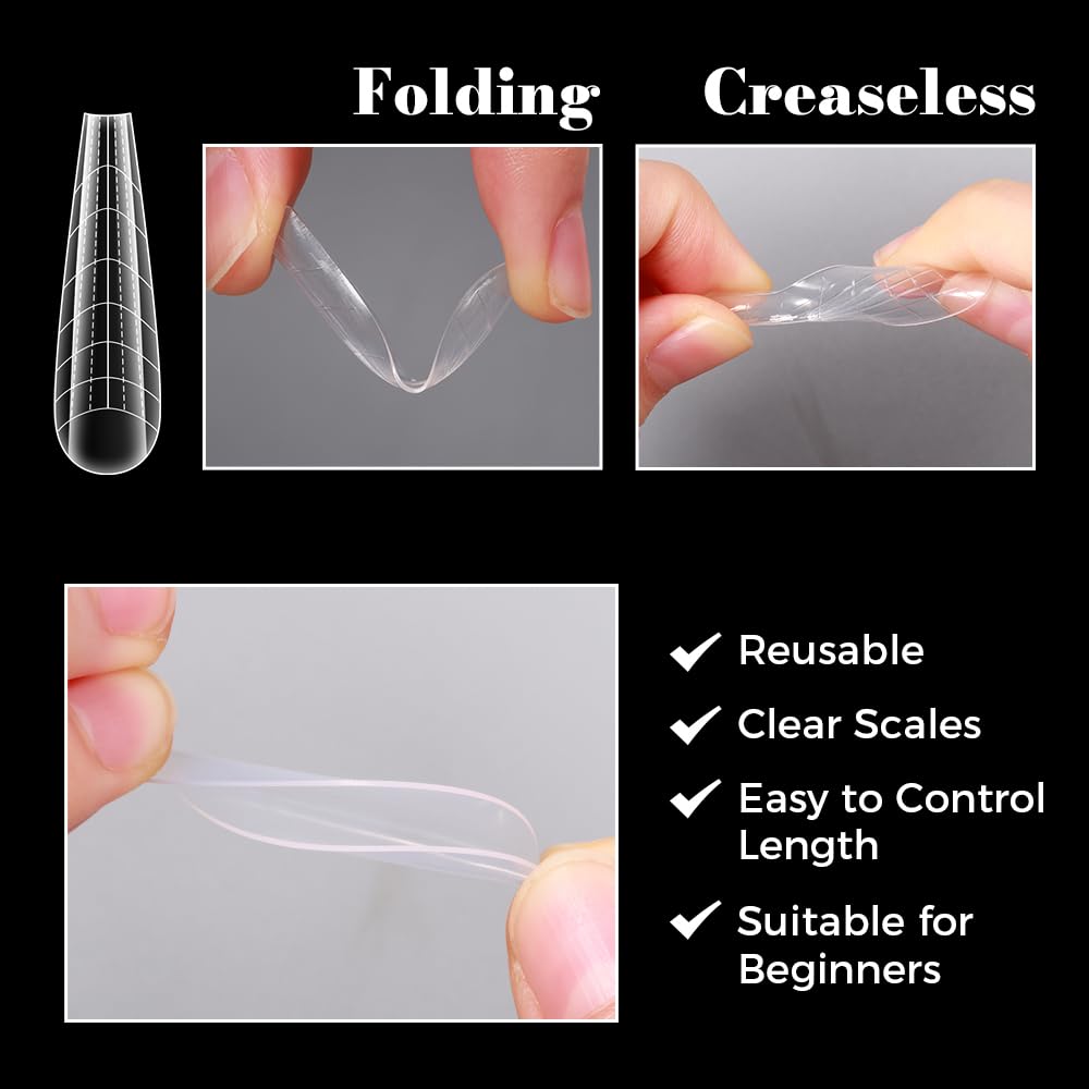 GELLAKTIK ABS material dual forms are durable and leave no residue on nails.