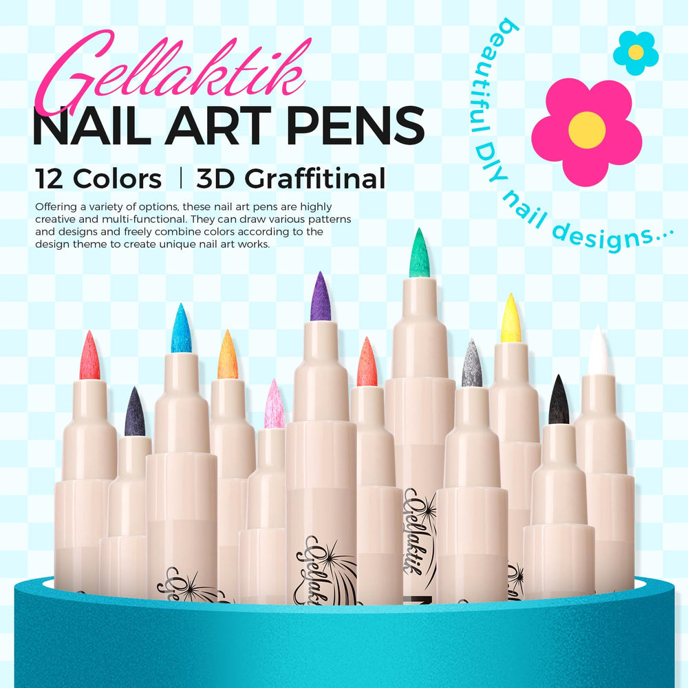 GELLAKTIK precision 0.7mm nail art pen tip close-up for fine lines