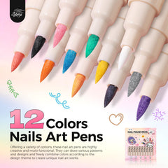 GELLAKTIK precision 0.7mm tip nail pen enabling fine lines with ease.