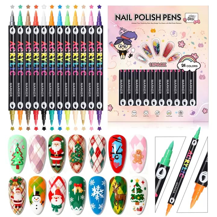 GELLAKTIK set de 24 colores con doble punta para uñas