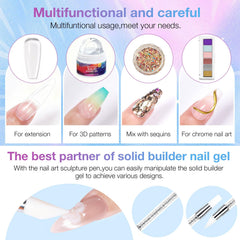 GELLAKTIK set de herramientas para limado, empuje de cutícula y trazos.