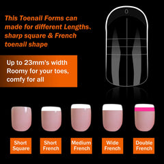 GELLAKTIK 15-sizes toe forms box fits every toe for customization