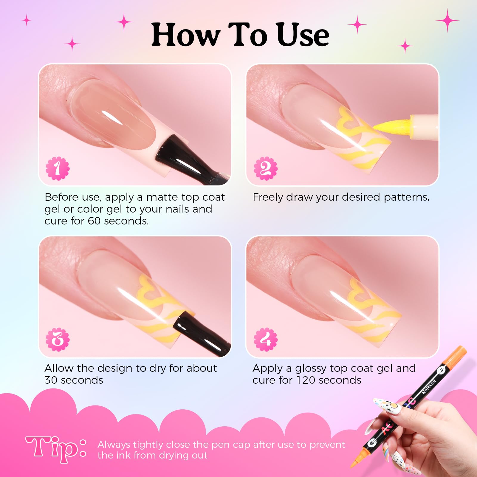 Uso casa y salon GELLAKTIK para arte de uñas