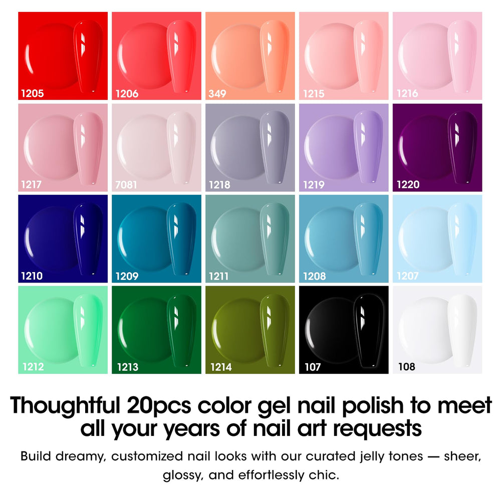 GELLEN 20 colores gel para uñas, variedad estacional