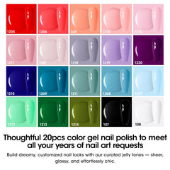 GELLEN 20 colores gel para uñas, variedad estacional