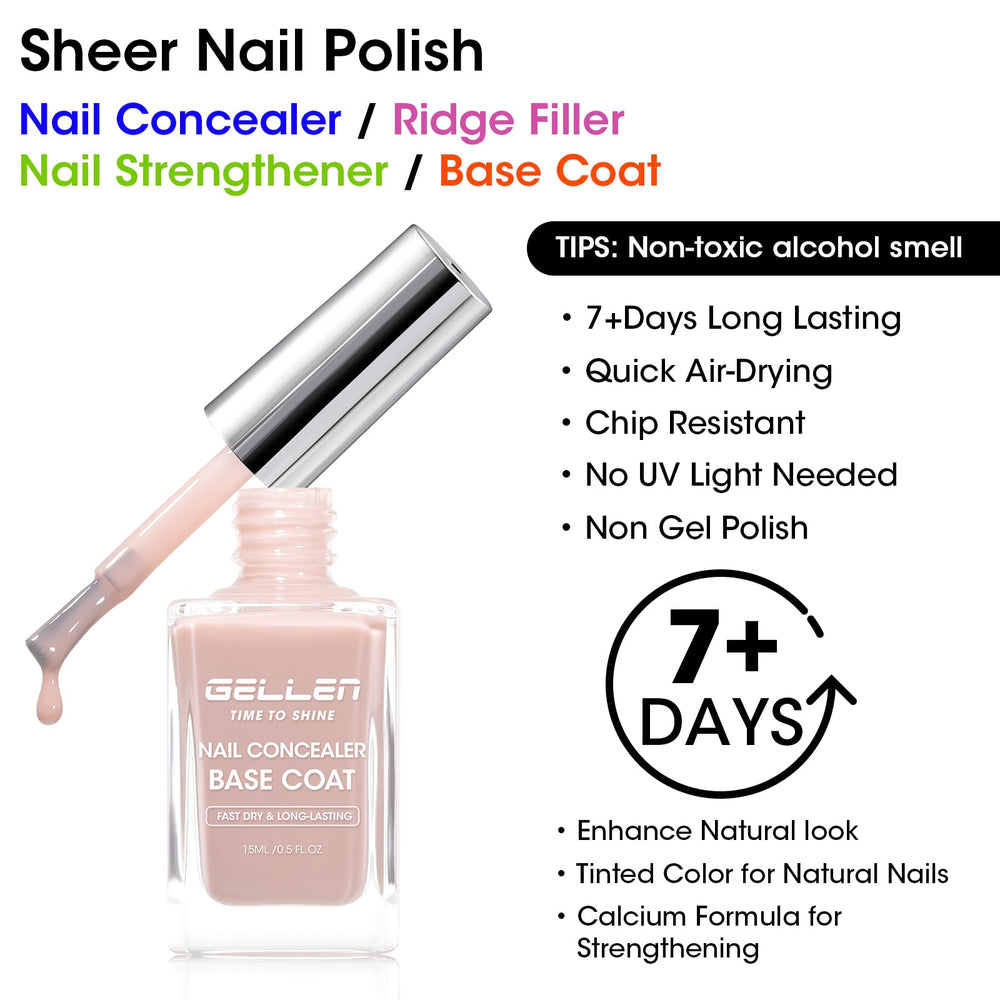 GELLEN 4-in-1 Illuminating Nail Concealer quick-dry finish on fingertips
