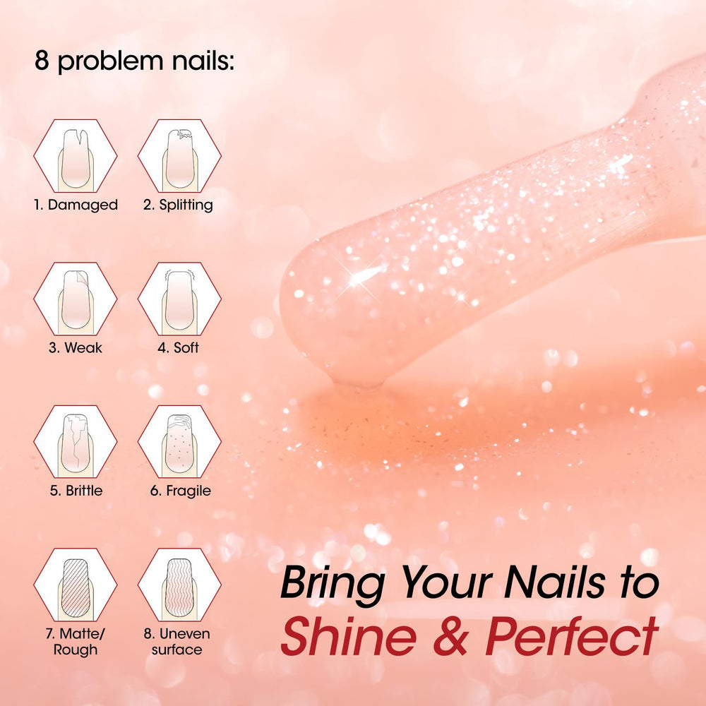 Esmalte de secado rápido con brillo duradero para un look natural.