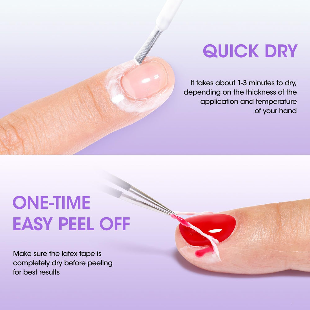 Aplicación rápida de látex GELLEN para evitar manchas en piel.