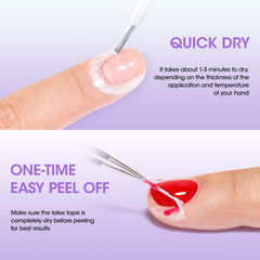 Aplicación rápida de látex GELLEN para evitar manchas en piel.