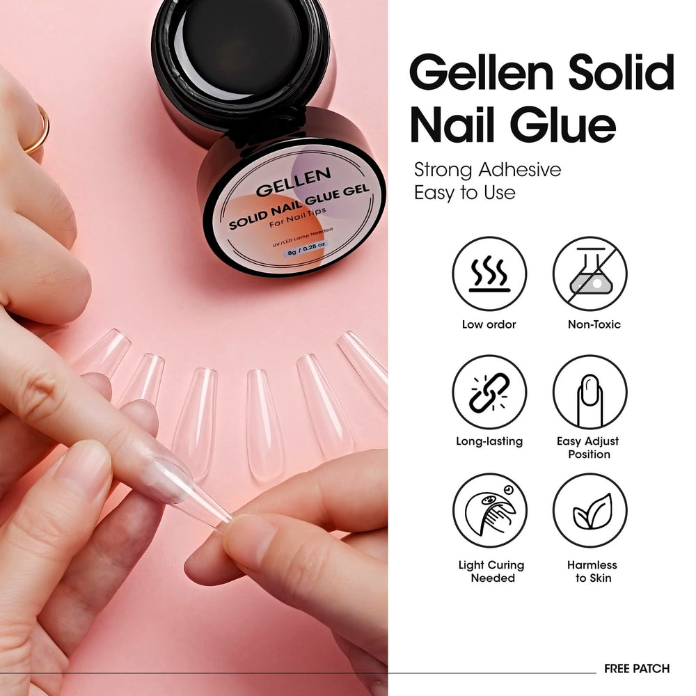 Puntas de uñas falsas de Gellen para un look inmediato.