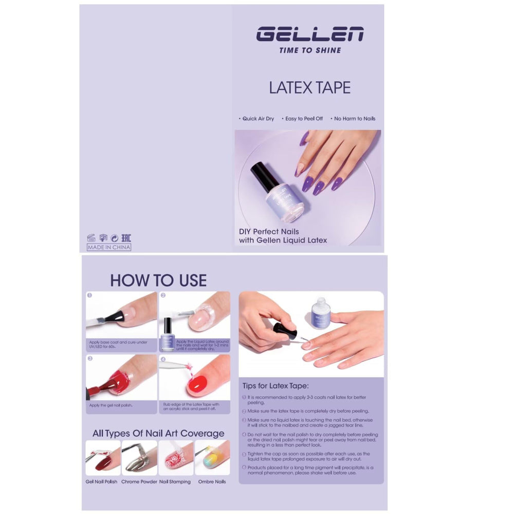 Protector de cutícula GELLEN mejora líneas limpias en diseños.