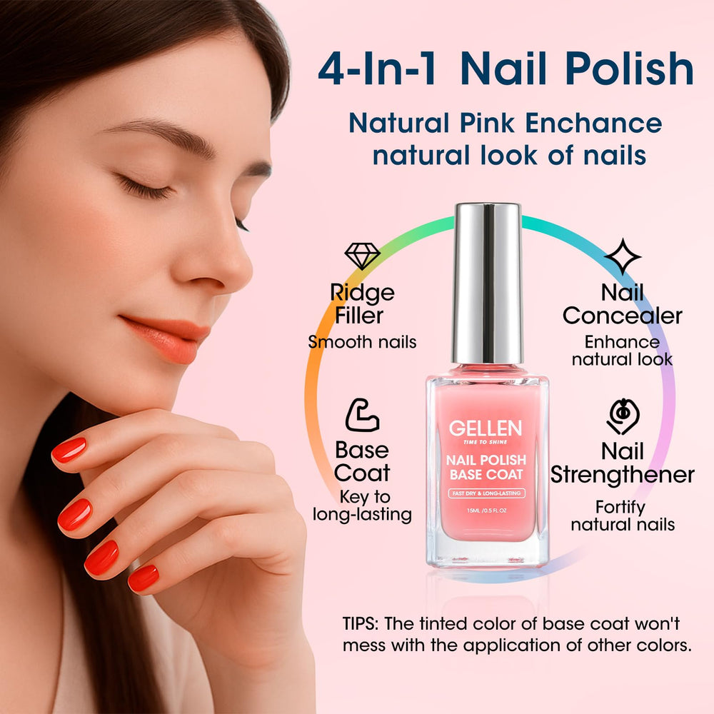 GELLEN base rosa suave: acabado natural con cobertura sutil.