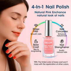 GELLEN base rosa suave: acabado natural con cobertura sutil.