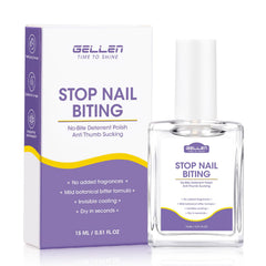 Botella de GELLEN con tratamiento disuasor amargo para mordidas de uñas.